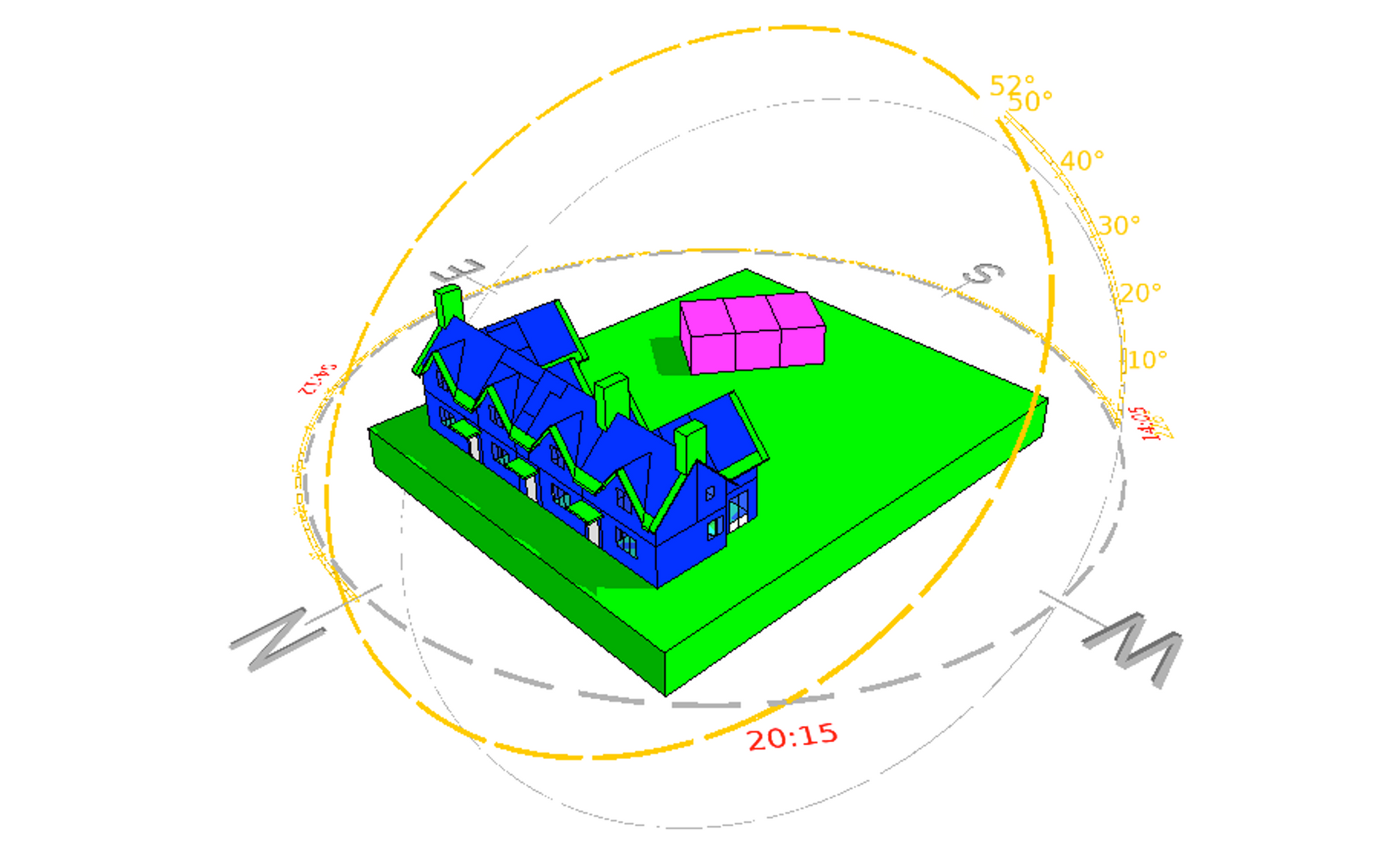 3d model on computer of building