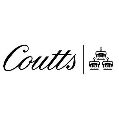 Coutts logo in black script with crown emblem