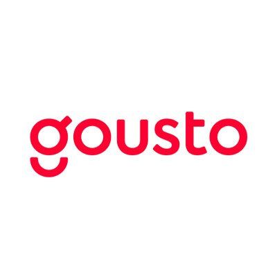 Gousto logo in red lowercase lettering on a white background