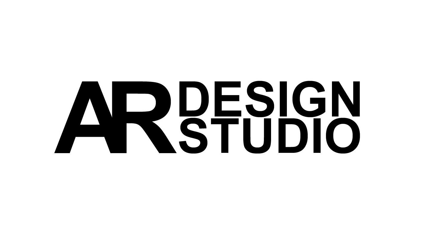 AR Design Studio logo in black text on a white background