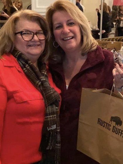 Two Women Happy in Rustic Buffalo