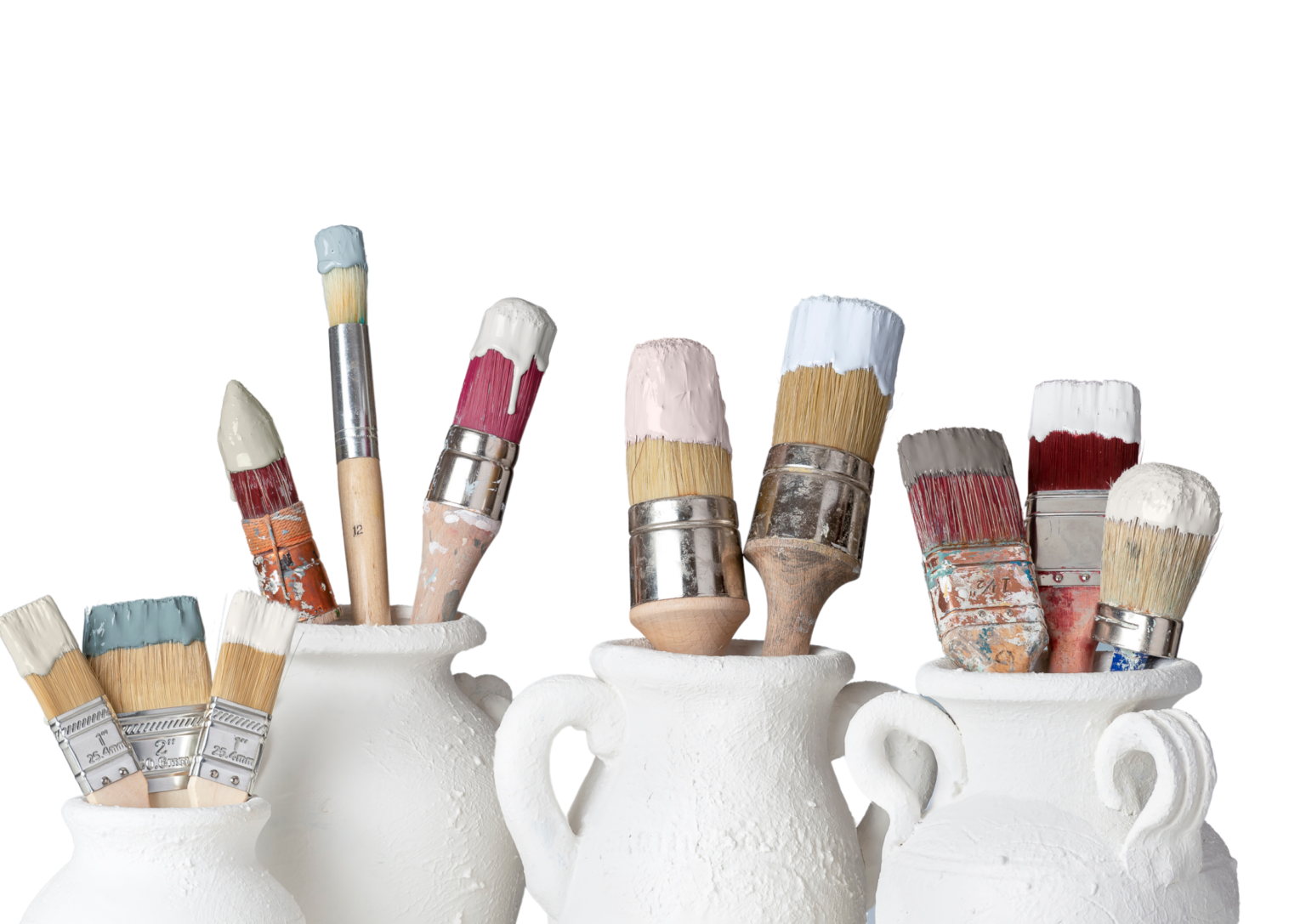 Paint Brushes in Flower Vase
