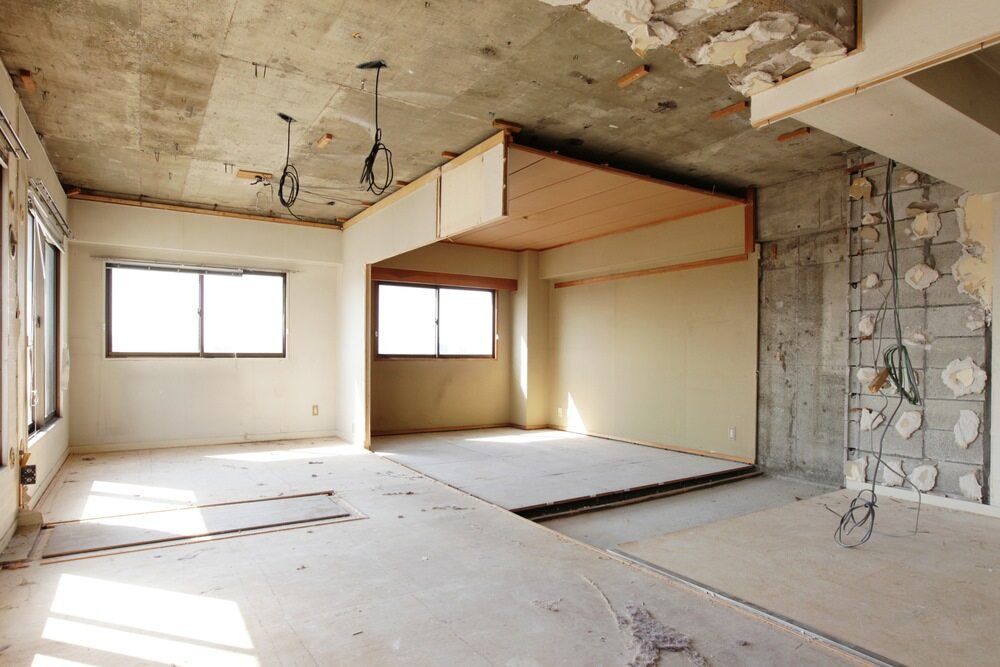 An Empty Room With a Ceiling That is Being Remodeled — Sigley Electrical in Mullumbimby, NSW