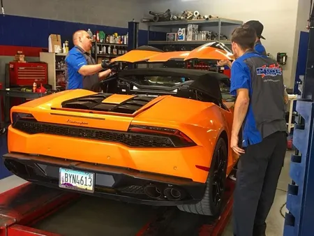 Our mechanics is working on Lamborghini in Scottsdale, AZ | Dyno-Comp
