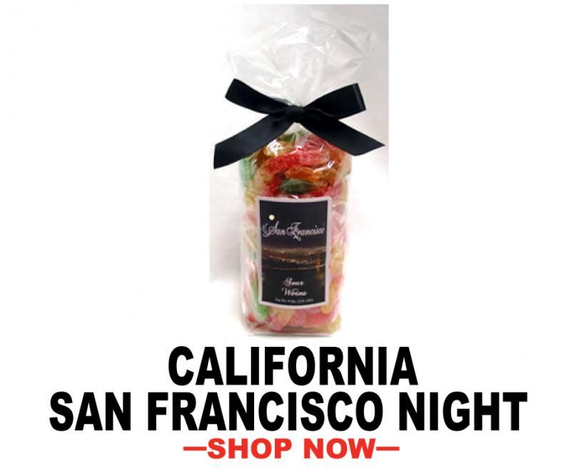 California San Francisco Night souvenir sweets shop now