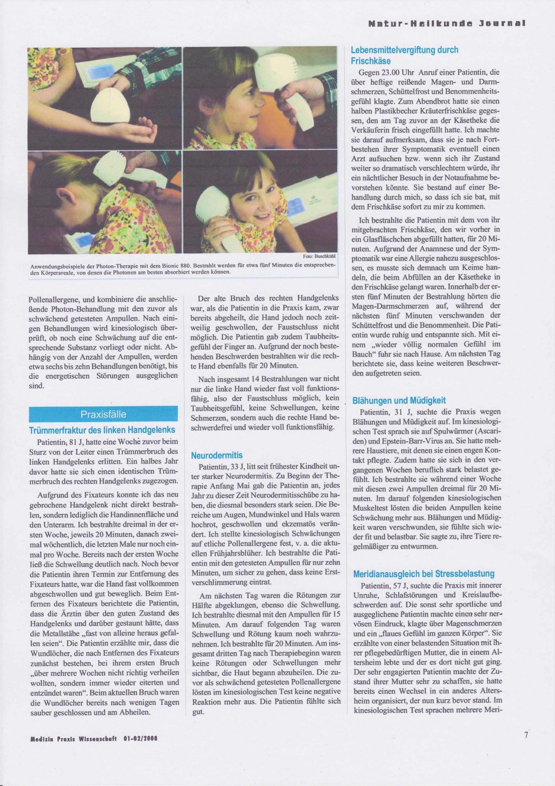 Photonentherapie, Biophotonentherapie, Biophotonen, Photonen, Quantenmedizin, Ausleitungsmethode, Ausleitung, Desensibilisierung, Allergie, Neurodermitis, Pollenallergie, Epstein-Barr-Virus, Stressbelastung, Stress macht krank