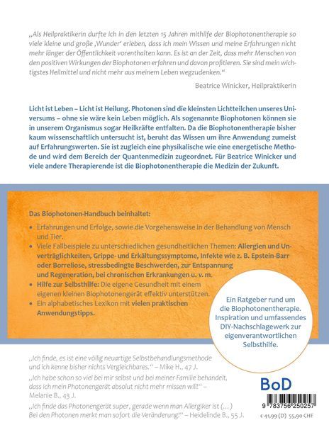 Biophotonen bei Infekten, Allergien, Borreliose, chronischen Erkrankungen, zur Entspannung, Hilfe zur Selbsthilfe, Lexikon zum Nachschlagen, Krankheits-Lexikon