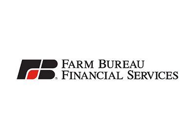 Farm Bureau Financial Services logo: black and red stylized FB with text.