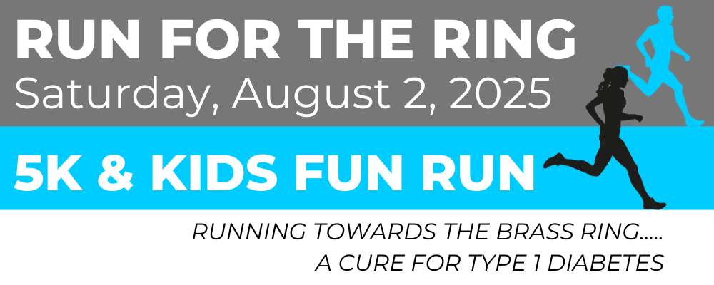 A poster for a run for the ring 5k and kids fun run on 8-2-2025