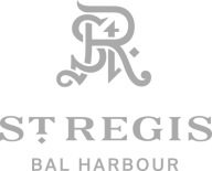 Gray on white St. Regis Bal Harbour hotel logo