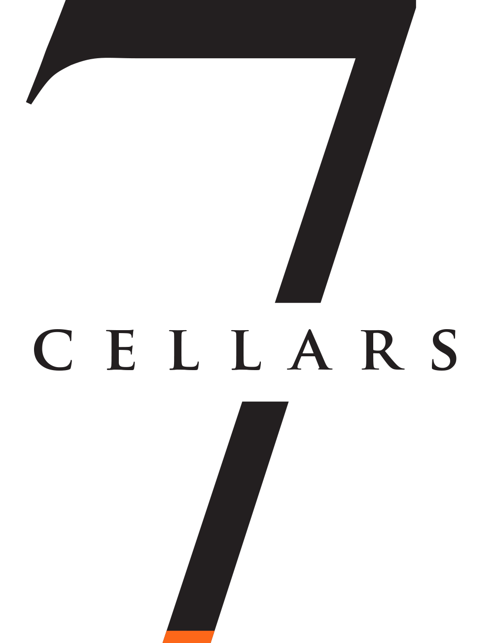 7 Cellars black and orange logo