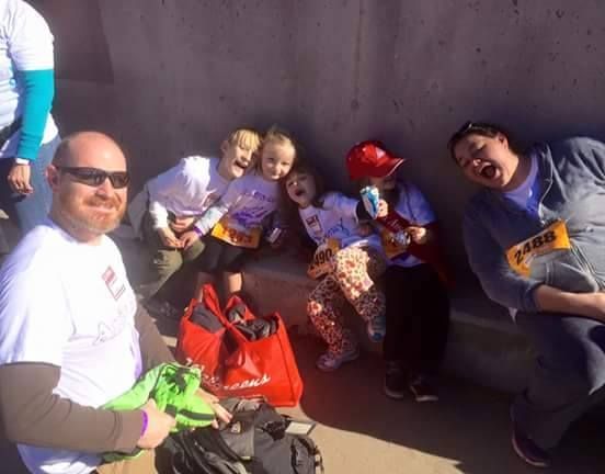 Ani Bloom with friends and family at a charity race