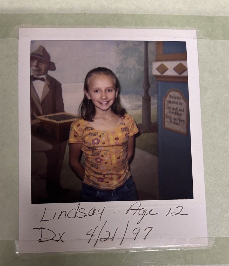 Author Lindsay Klatt at age 12 on the day of her type 1 diagnosis