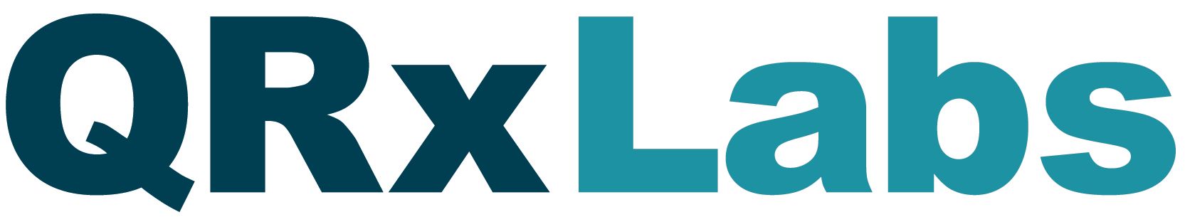 blue and teal QRxLabs logo