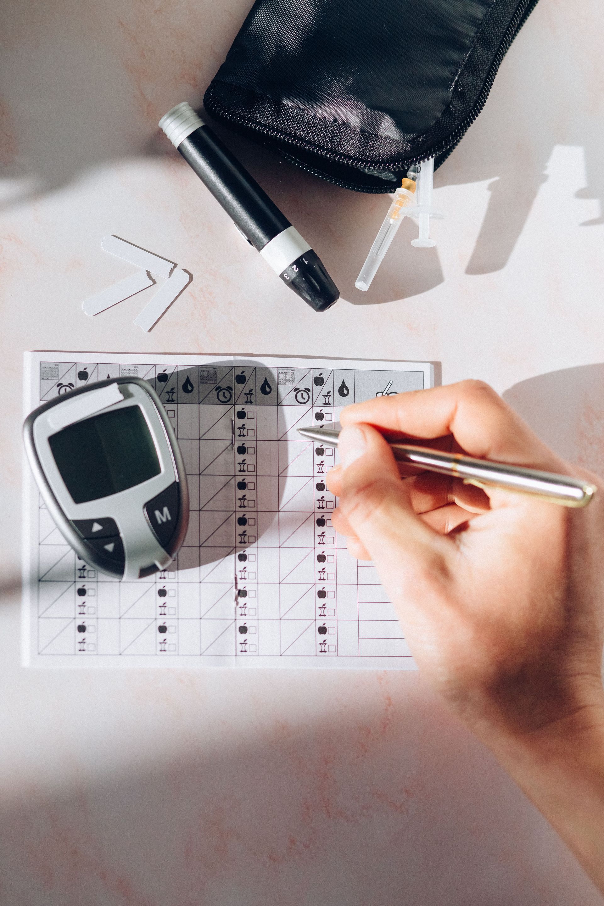Insulin pump and data chart