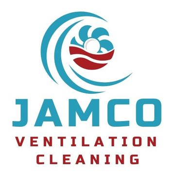 A logo for a company called jamco ventilation cleaning