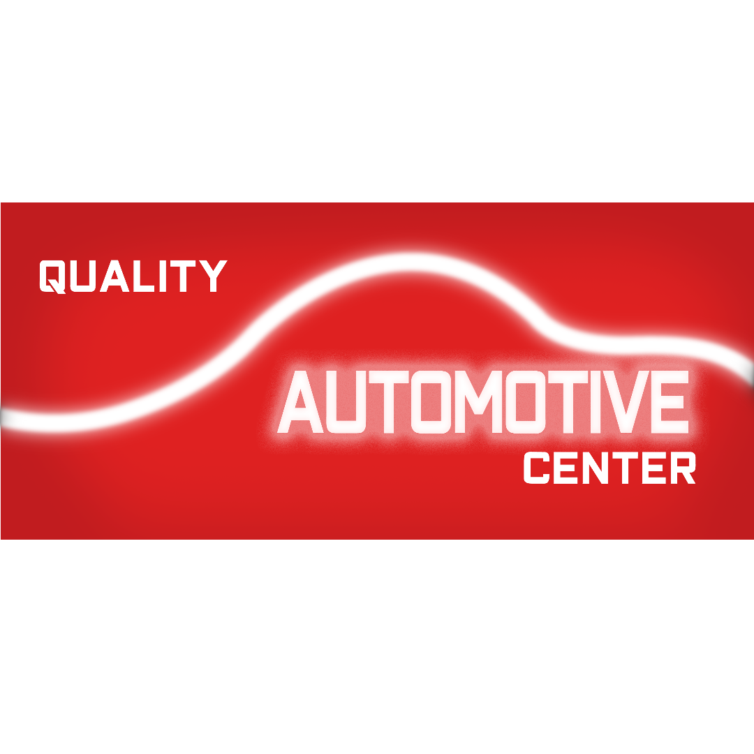 A red sign that says quality automotive center