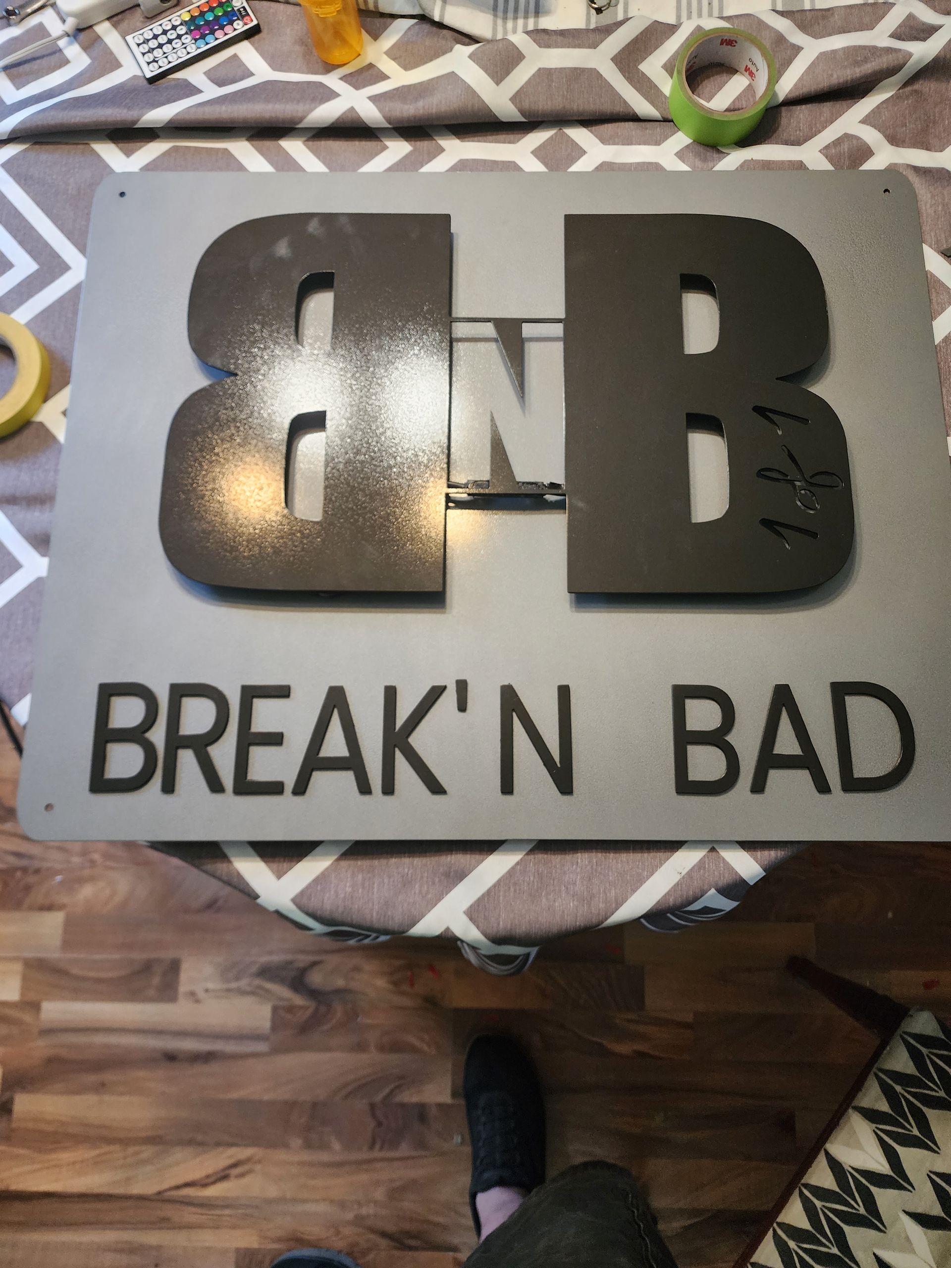 Metal sign: 