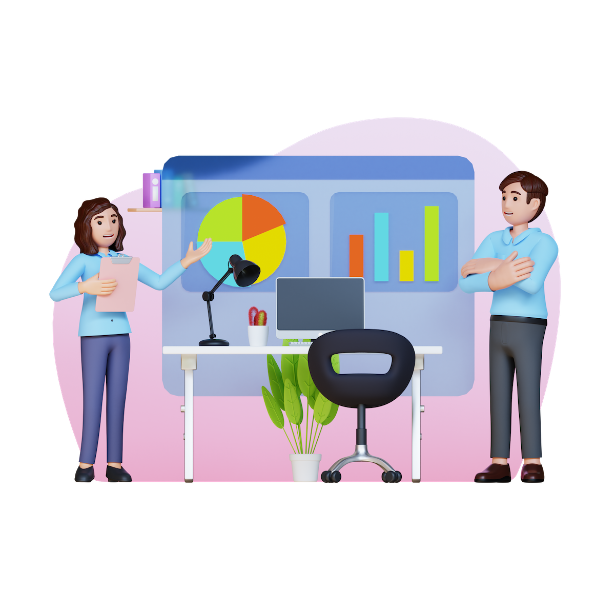 apresentação de resultados com relatorios personalizados