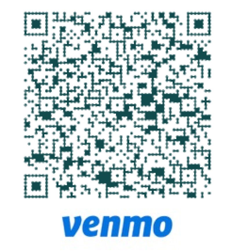QR code for Venmo payment.