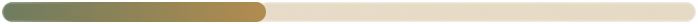 Thin horizontal tan and cream progress bar near the top of a white background