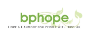 Logo reading “bhope” with green butterfly and tagline “Hope & Harmony for People with Bipolar”