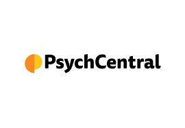 PsychCentral logo with orange speech bubble and black text on a white background