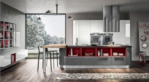 Cucina con penisola