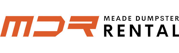 Meade Dumpster Rental logo in orange and black with bold white text