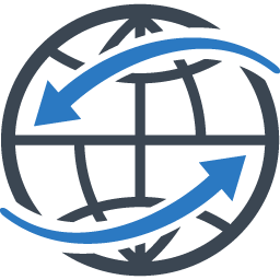Icon of the world wide web indicating internet/email.