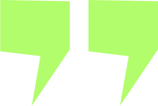 bright green quotation mark