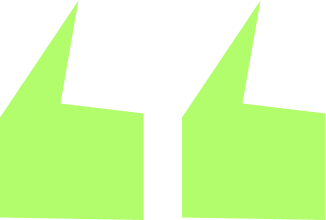 bright green quotation mark