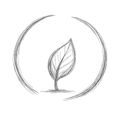 Handgetekend icoon voor eigen regie binnen wandelcoaching.
