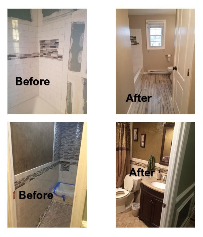 Before and After Bathroom Remodeling — Waterbury, CT — Armend's Painting and Home Improvement