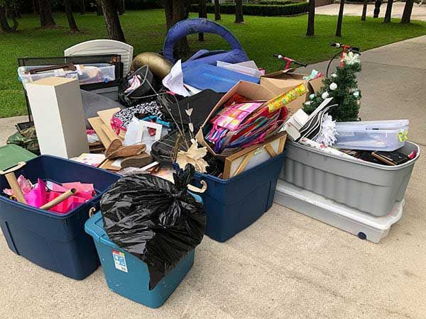house junk in the house driveway