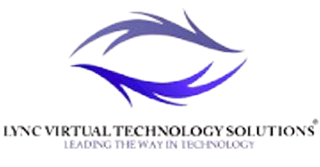 Lync Virtual Technology Solutions logo with purple abstract eye and tagline &ldquo;Leading the Way in Technology&rdquo;