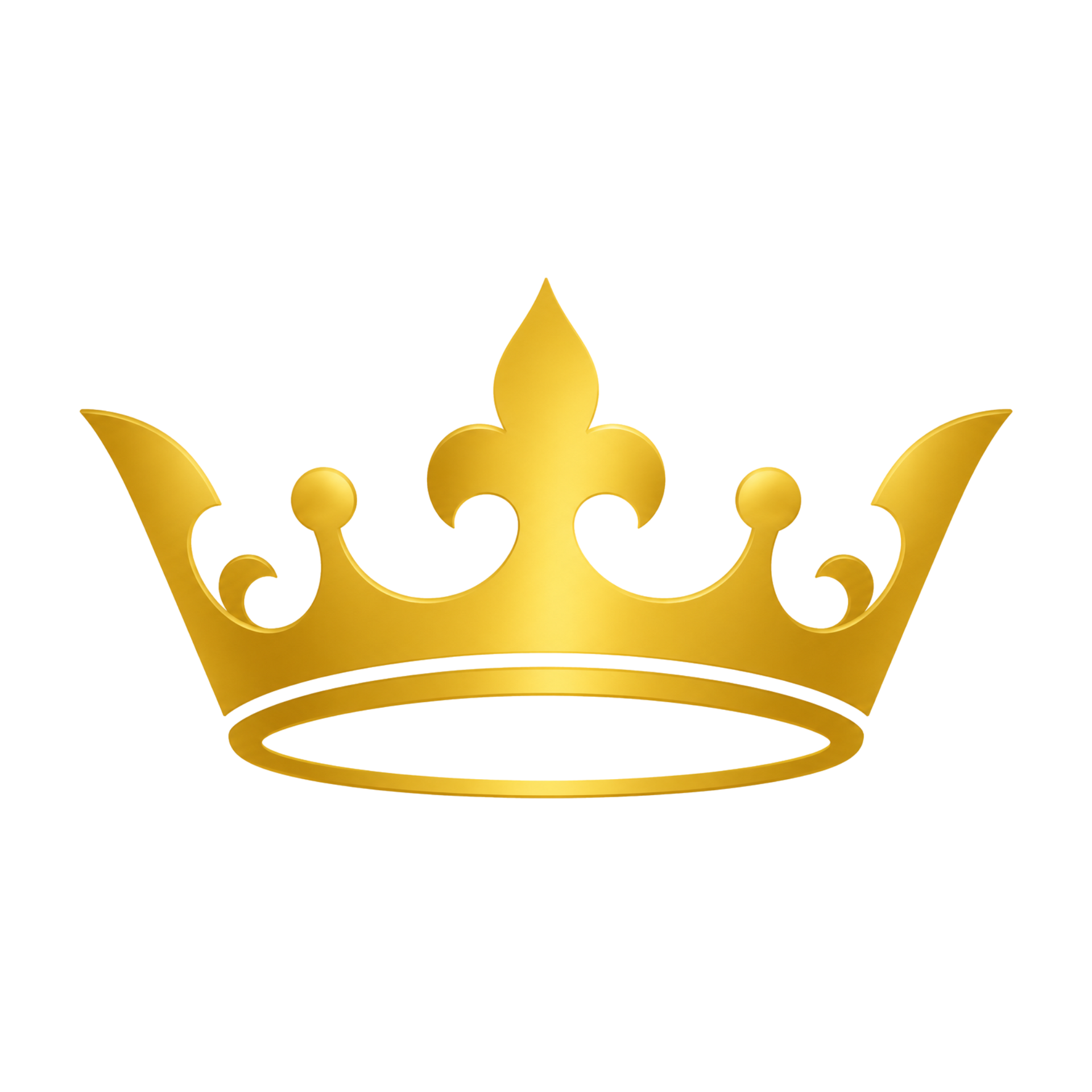 Gold crown icon on a white background