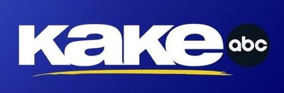 KAKE ABC Wichita logo on blue background the text.