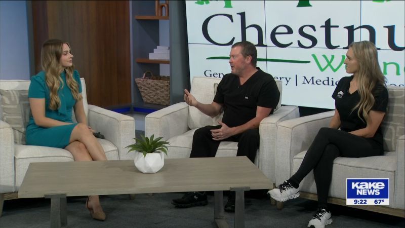 Dr. Blatchford Appearance on Welness Wednesday on KAKE NEWS Chestnut Wellness studio interview setting on KAKE TV in Wichita Kansas