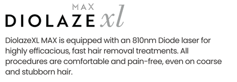 A white background with black text that says max diolaze xl