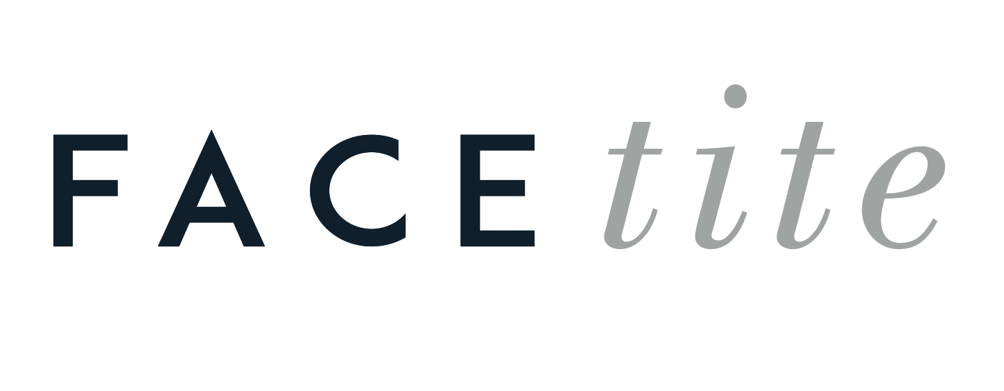 a logo for facetite is shown on a white background .