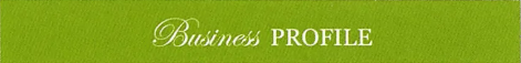 The word business profile is on a green background. A green background with the words business profile written on it
