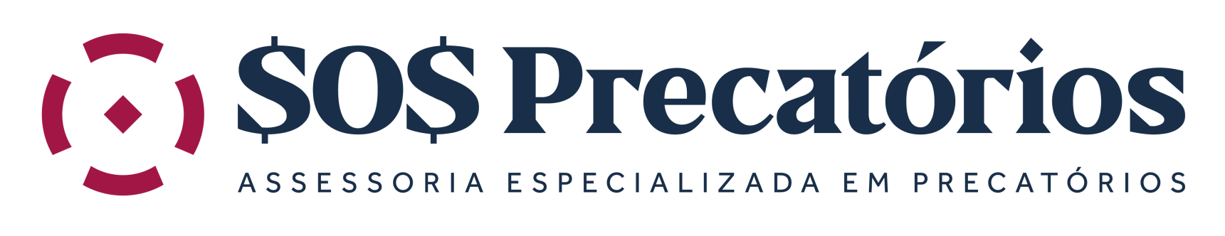 Um logotipo para uma empresa chamada sos precatório