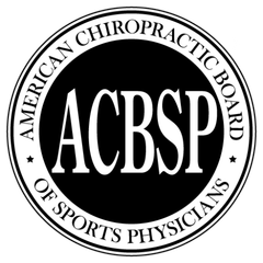 Certified sports chiropractor badge.