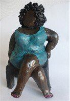 Trotse Dikke Dame - Keramisch Beeld