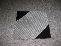 Vierkante Ribbelschaal Zwart/Zilver - Keramiek Schaal