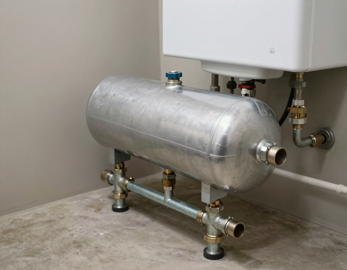 Thermal expansion tank on water heater supply line