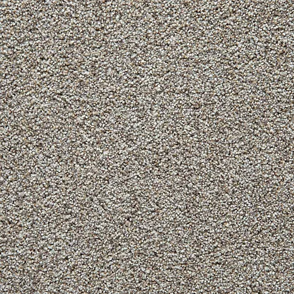 Close-up of speckled carpet in shades of gray, tan, and black.