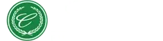 Green circular logo with a white cursive “C” and laurel wreath inside.