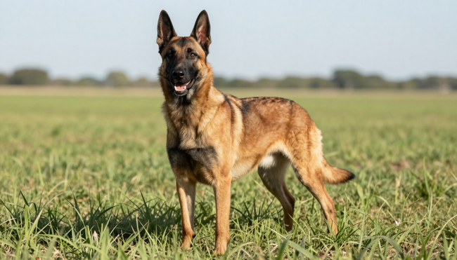 Belgian Malinois in field